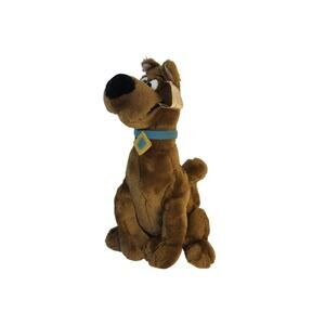Cartoon Network Scooby Doo 11” Plush Toy Sitting Stuffed Animal Felt Collar
